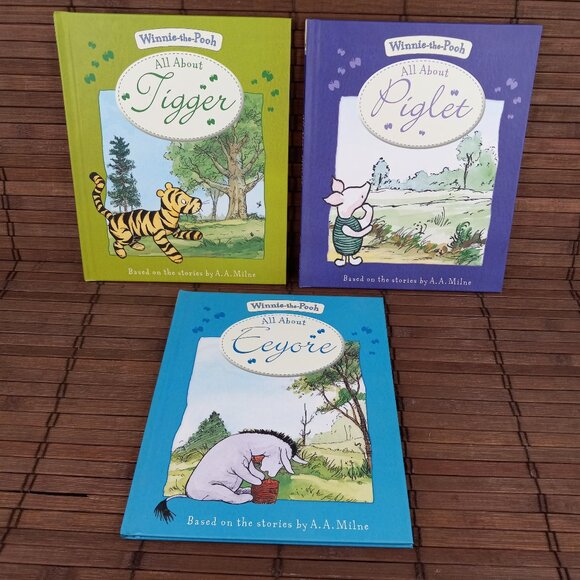 Lot 3 Winnie The Pooh Books All About Piglet Tigger Eeyore Disney 2018 - Picture 1 of 14